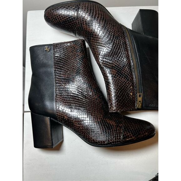 Zadig & Voltaire Women's Black Lena Mid Heel Leather Ankle Boots Size 40 NWOT - Picture 5 of 8